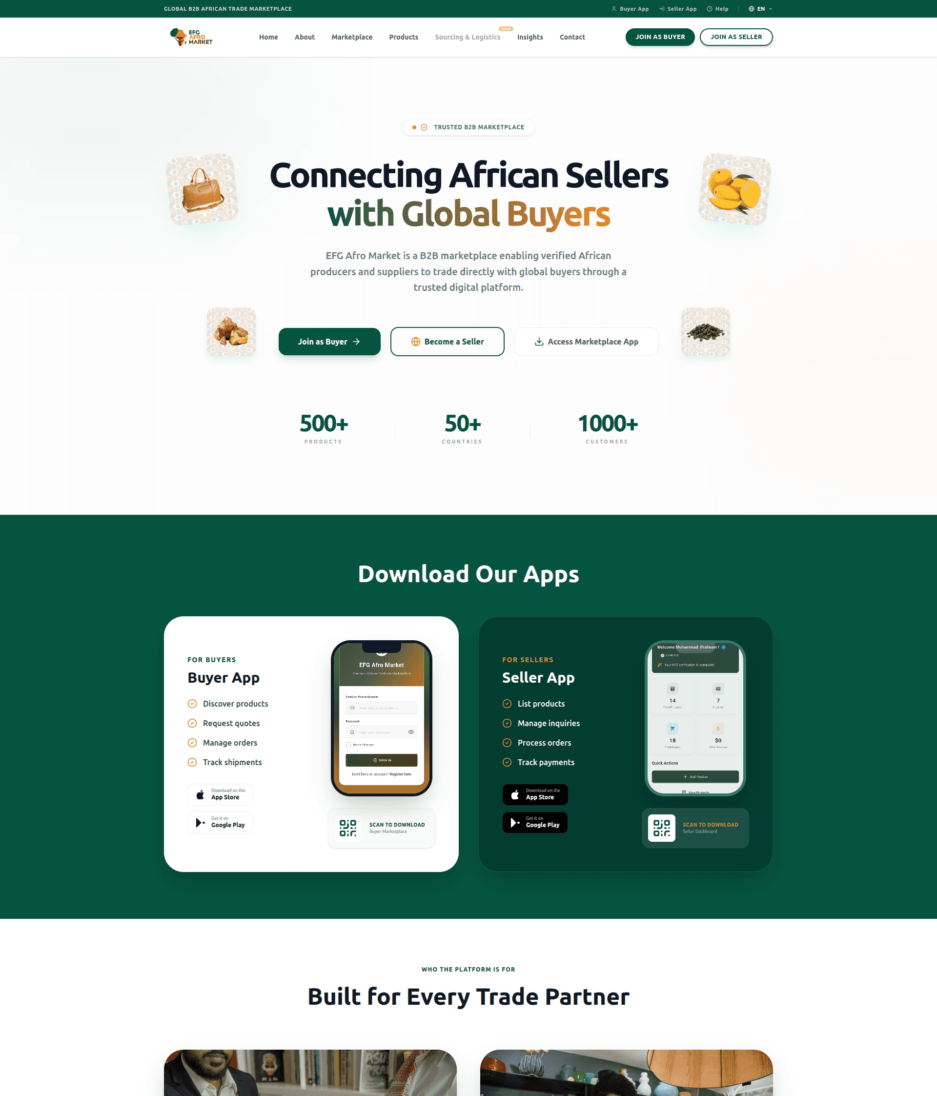 Afro Market — B2B Trade Marketplace