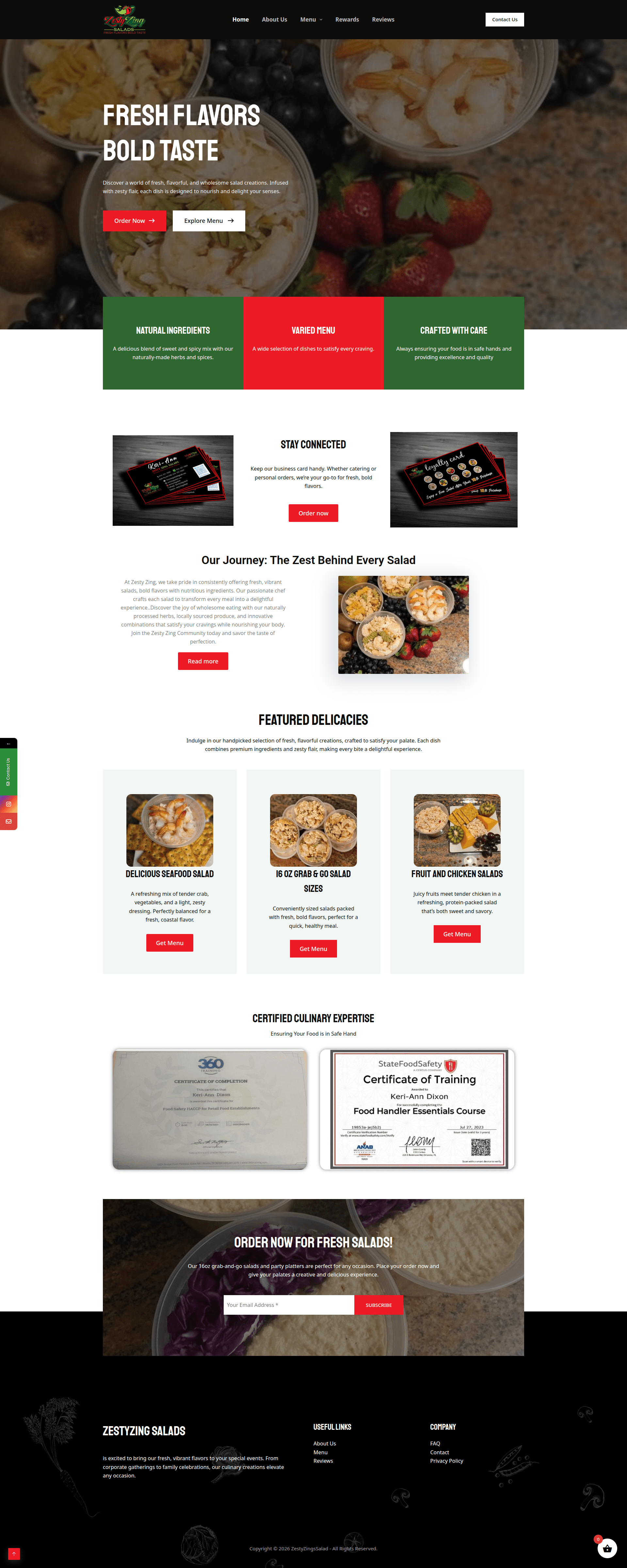 Zesty Zing Salads — Quick-Casual Salad Brand