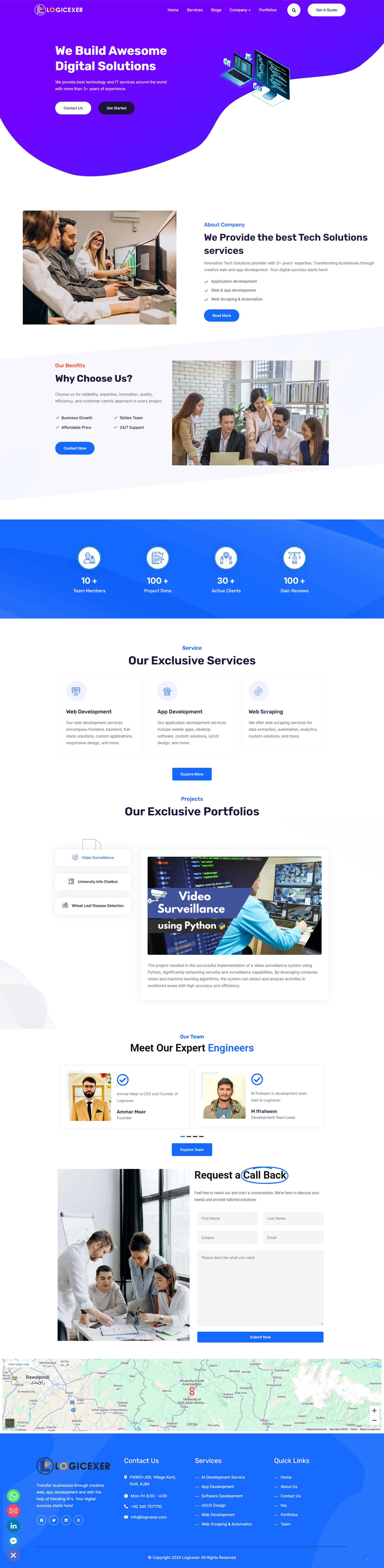 Logicexer — Tech Solutions Company Website